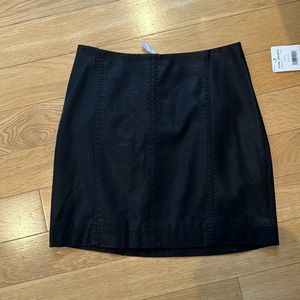 Free people vegan leather black skirt - size 0